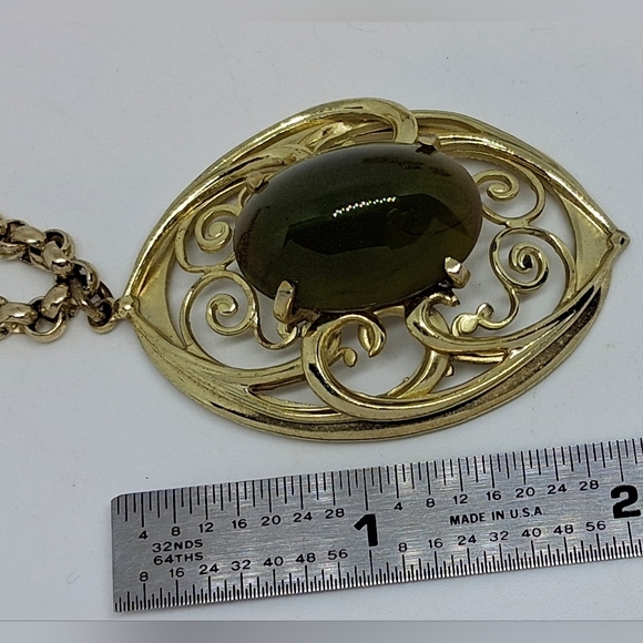 * Vintage Whiting & Davis Green Art Glass Necklace Bracelet Earrings Parure Set - Picture 2 of 11